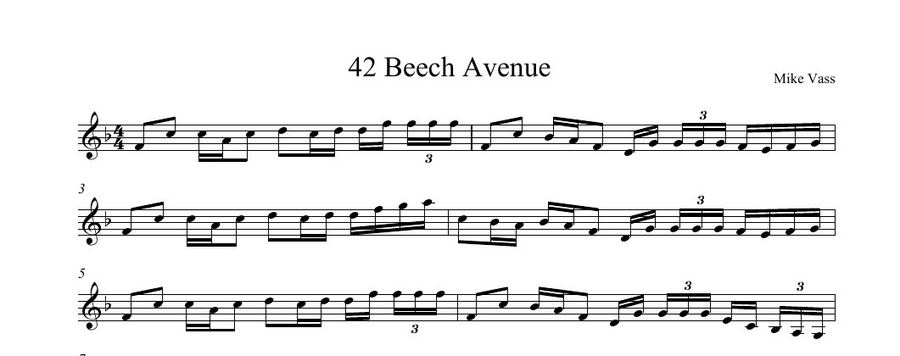 The score of 42 Beech Avenue