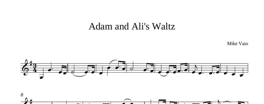 The score of Adam & Ali’s Waltz