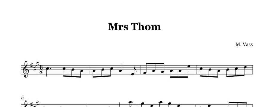 The score of Mrs Thom