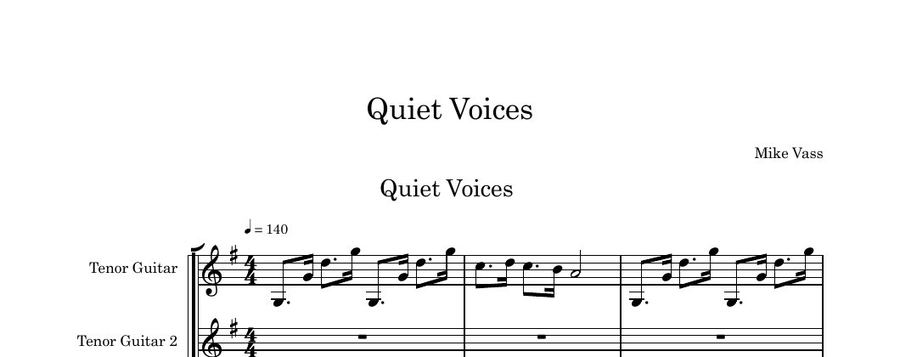 The score of Quiet Voices