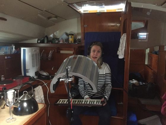 Ali Vass recording Bright Kirk, April 2017