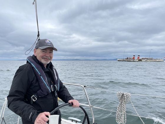 At the wheel on the Clyde, July 2021